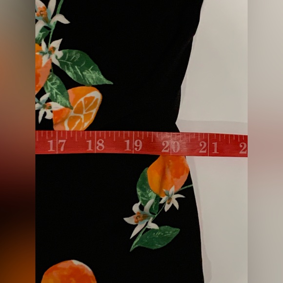 LEITH Black Camisole Tank With Fun Summer Orange Print Size 3X - Picture 7 of 10